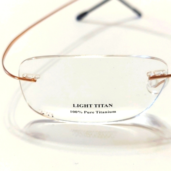 Titanium Miuki Rimless Frame Gold Wire Arms - Picture 2 of 8